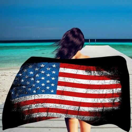 American flag design bath towel rectangular absorbent cotton beach towel dry towel beach towel German flag shower towel