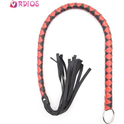BDSM Whip Sexy Bondage Erotic Slave Game Flirting PU Leather Whip Fetish Spanking Paddle Cosplay Flogger Sex Toys For Women