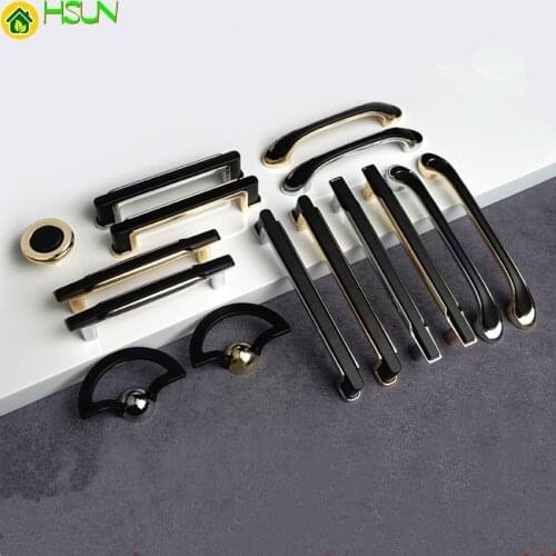 Black Handles for Furniture Kitchen Handles Cabinet Knobs and Handles Drawer Knobs Cupboard Pulls Door Handle Gold Chrome