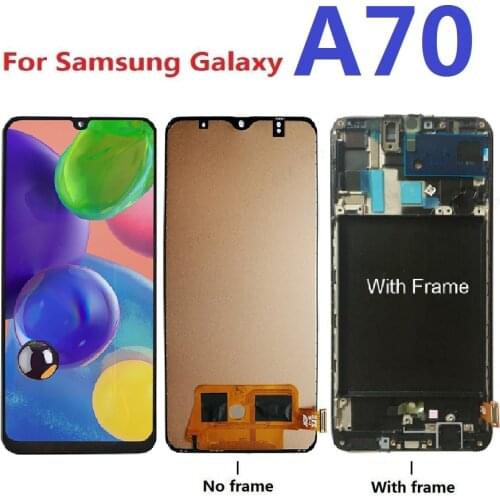 For Samsung Galaxy A70 SM-A705F A705FN A705G A705M Display Lcd Screen Touch Digitizer Sensor Assembly Frame Replacement