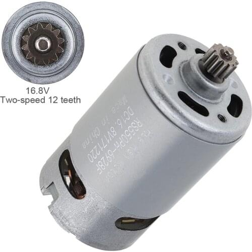 RS550 16.8V 19500 RPM DC Motor with Two-speed 12 Teeth and High Torque Gear Box for Electric Drill/Screwdriver