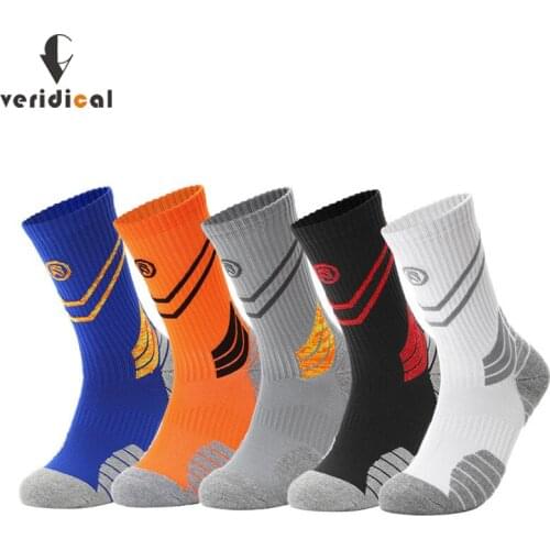 Elite Damping Outdoor Basketball Socks Compression Bright Color Towel Bottom Bike Running Football Sport Cycling Travel Socks