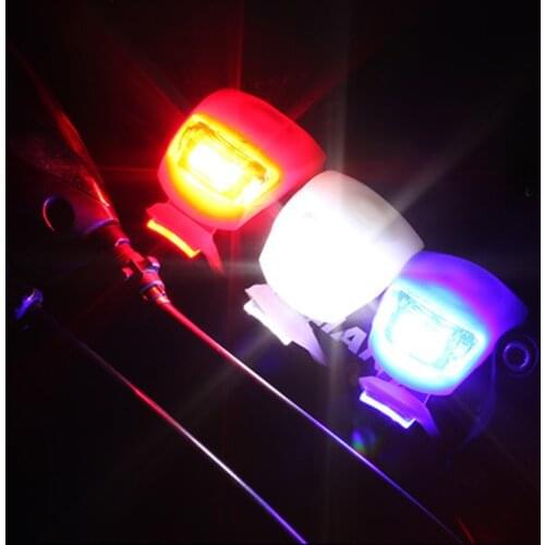 1PC LED Silicone Bicycle Front Light Head Front Rear Wheel Bike Light Waterproof Bike Front Handlebar Lights Bike Accessories