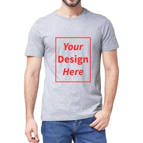 Your OWN Design Brand Logo Picture Custom Men and women DIY 100% Cotton T shirt Short sleeve Casual T-shirt tops Tee 13 color
