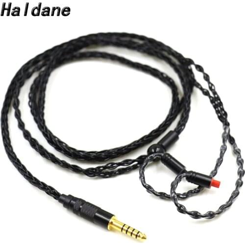 Haldane HIFI（Soft Black 1.2m）7nOCC Silver Plated Headphone Upgrade Cable For im01 im02 im03 im04 im50 im70 Headphones