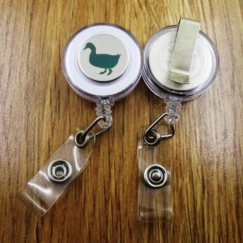 Duck ID Badge Reel for Docter Nurse Teacher Student retractable recoil id badge holder work fun