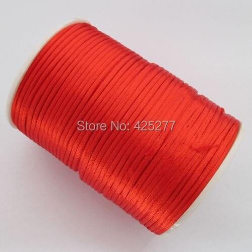 Red 100m/roll Factory Price Polyester thread Cord Lace Jewelry Findings Beading Thread 1906