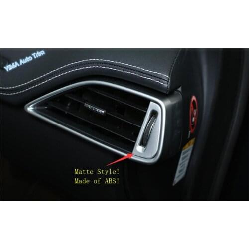 Lapetus Auto Styling Side Air Conditioning AC Outlet Vent Cover Trim Fit For Jaguar F-Pace 2017 2018 2019 2020 ABS Carbon Fiber