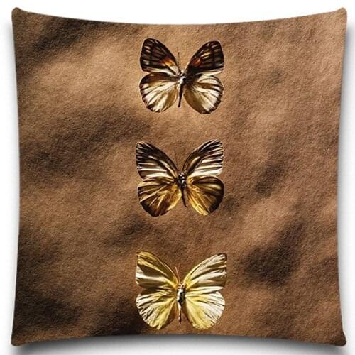 New 2D Butterfly cotton polyester Cushion Cover Birds For car home Decoration Vintage