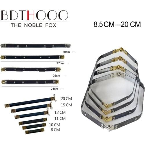 Wholesale 8.5cm 10cm 15cm 18cm 20cm Metal Internal Flex Frame Purse Frame Accessories Bag Flex Spring Clasp 4 Colors