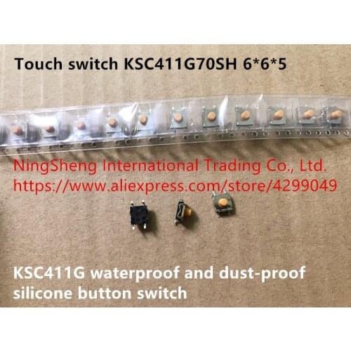 Original new 100% touch switch KSC411G70SH KSC411G 6*6*5 waterproof and dust-proof silicone button switch