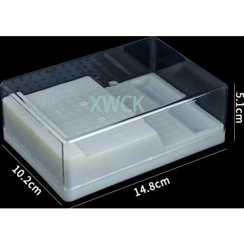 168 Holes Plastic Dental Burs Box Dental Bur Sterilizer Block Holder Autoclave Case Disinfection Box Dentistry Supplies