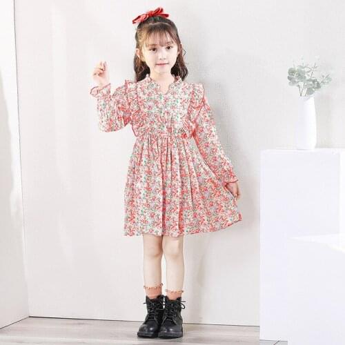 Girl Dress Kids Baby Gown 2021 Cute Spring Autumn Toddler School Uniform Dresses Christmas Cotton Children Clothing