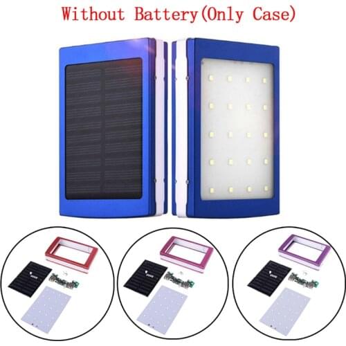 Portable 5x18650 Powerbank Pover Power Bank 18650 Solar Power Bank Case DIY Box Dual USB Kit Phone Charger Flashlight