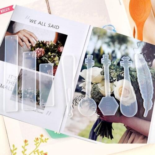 Handmade Token Bookmark Mould Rectangle Bookmark Silicone Mold Epoxy Resin Casting Molds Art Craft Tools Jewelry Making