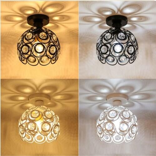 Modern Semi Flush Mount Ceiling Light Fixture Chandelier Crystal Ceiling Lamp for Foyer Hallway Entryway Bedroom Kitchen