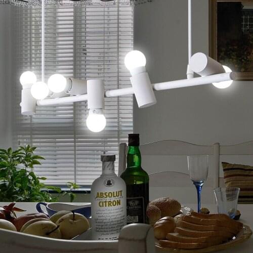 Nordic style modern creative art white black paint bird long pole Pendant Lights living room bedroom restaurant LED lamp ZCL