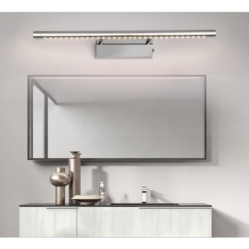 Modern Stainless Steel Bathroom Bright Mirror Lights Warm/Cool White Light Lighting Waterproof LED Wall Lamp Dressing Table Lamp
