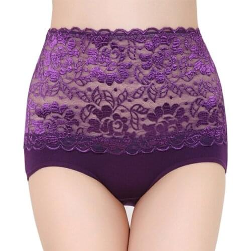 6 Pcs High-Rise New Fashion Breathable Viscose Women Underwear Sexy Panties Ladies Woman Lace Panty Pink Black Red Blue L xl xxl