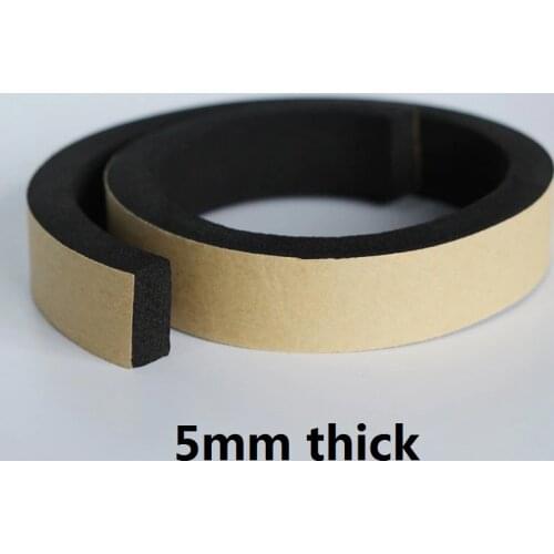 5mm thick Sponge EPDM Sealing strip Article sponge bar With glue Self-adhesive rubber sealing strip electric cabinet