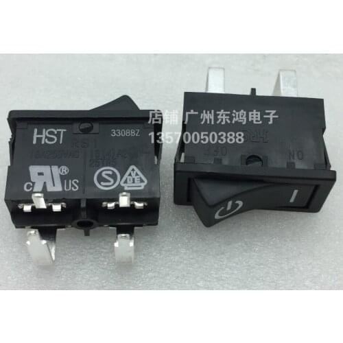 [VK] Japan HST RS1 16A250VAC Ship Shaped Rocker Switch Power Supply 16A250V 16A 250V 4 Foot four feet 2 Steps Bend Switch