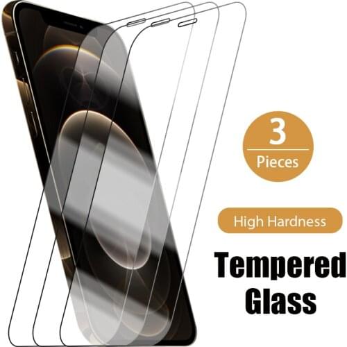 3PCS Tempered Glass For iPhone 12 Pro Max 12 12 Pro 12 Mini X XS XR Screen Glass For iPhone 11 11Pro 11Pro Max Xs Max Glass