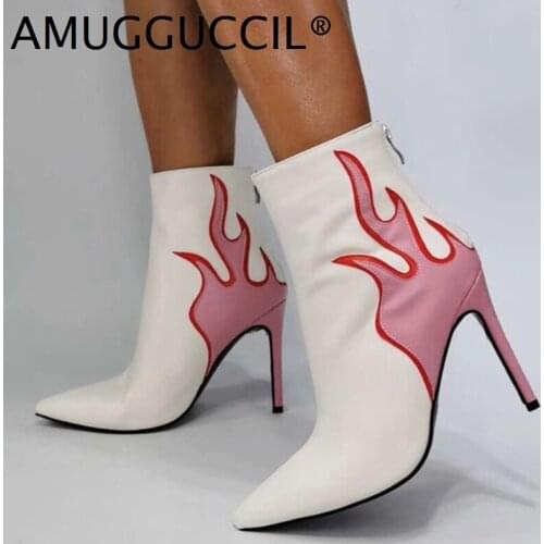Customize 2020 New Plus Big Size 36-43 White Fashion Sexy Zip High Heel Female Lady Autumn Winter Women Boots X2049