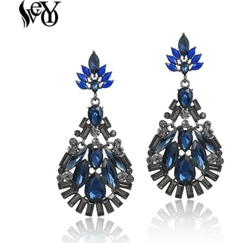 VEYO Crystal Drop Earrings For Women Vintage Luxury Earrings High Quality Brincos Pendientes