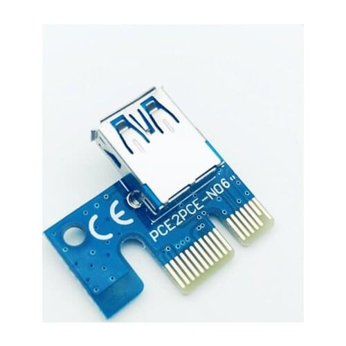 10PCS PCI 1X PCI-e X1 Riser 180 Degree Riser Card Adapter to USB For Riser 006 006C 007S 008S
