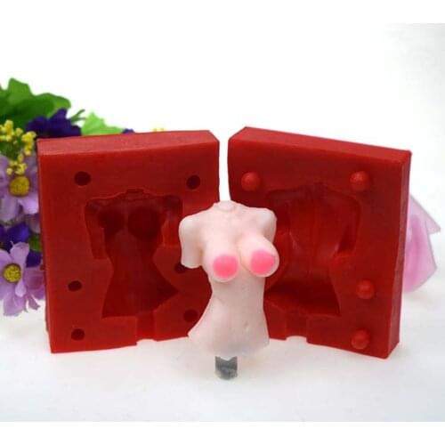 2pcs Large Female body Silicone Molds Fondant Cake Decorating Tools Resin Clay Soap Candle moulds