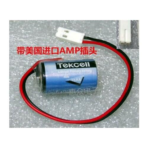 5pcs SB-AA02 3.6V 1/2AA LS14250 ER14250 PLC Lithium Battery backup Batteries with AMP928205 plugs connectors