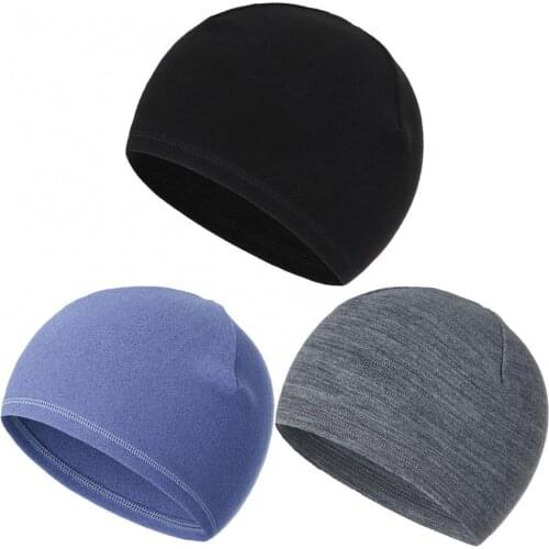 80% Hot Sales!! Men Women Solid Color Elastic Helmet Liner Warm Beanie Skiiing Riding Hat Cap