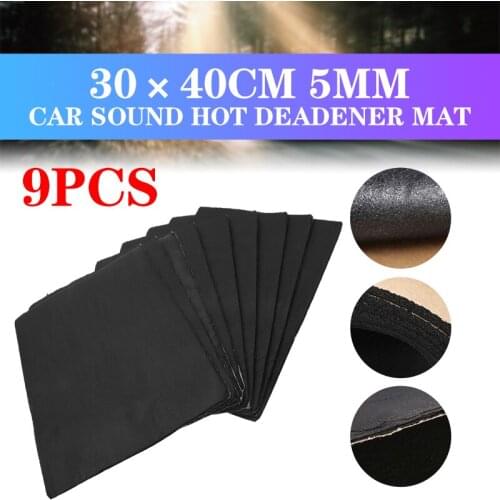 9pcs Car Sound Proofing Deadening Truck Anti-noise Sound Insulation Cotton Heat Closed Cell Foam 40x30cm Heat Insulation Cotton