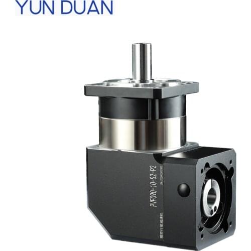 90 degree gearbox Nema34 planetary gearbox speed ratio 3-100:1, DC motor reducer, 80mm/90mm servo motor 10 arcmin gearbox