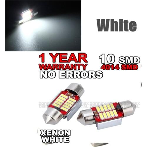 4pcs C3W 31mm Car Festoon Dome Led 4014 12SMD Canbus Error Free Led Light 12V Non polarity CANBUS License Plate