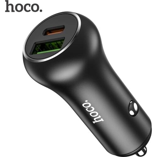 Hoco 38W PD USB Car Charger Quick Charge 3.0 for FCP AFC Fast Charger for Samsung Xiaomi 10 Huawei p30 P40 Pro Fast Car Charging