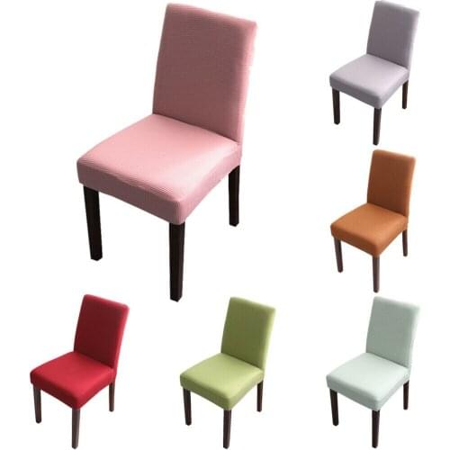 Dining Chair Cover Slipcover Case for Wedding Hotel Banquet Chairs Kitchen Dining Room Chair Covers Elastic Stretch Solid Color