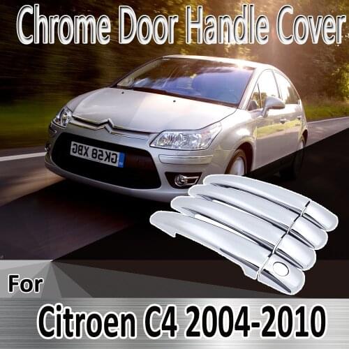 For Citroen C4 Pallas Triomphe Quatre 2004~2010 Styling Stickers Decoration Chrome Door Handle Cover paint Refit Car Accessories
