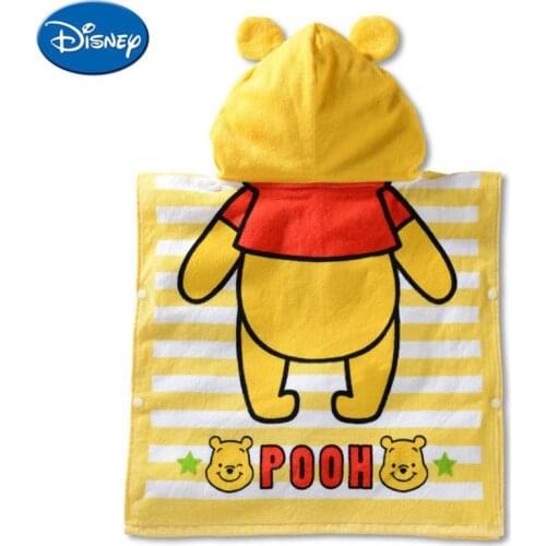 Mickey Mouse Minnie Children Cotton Hooded Towel Cloak Disney Cartoon Cars Child Boys Girls Quick-drying Beach Towel Bath Towel