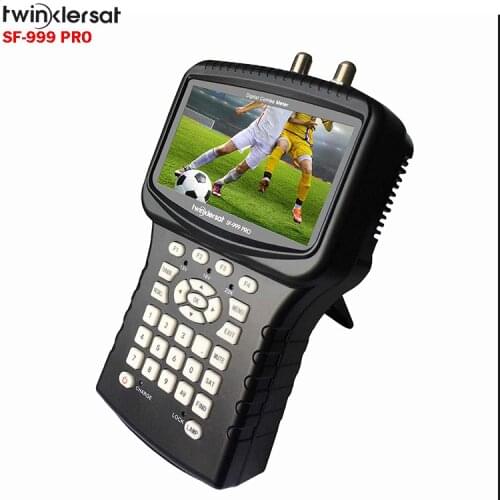 DVB-T2 DVBS2 DVB-C Combo Sat Finder 4.3" Screen Support Spectrum Analyzer CCTV Camera in AHD TVI CVI Twinkler SF-999 Pro
