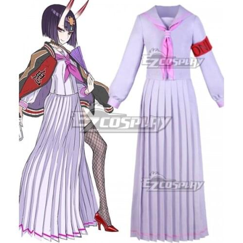 Fate Grand Order Shuten Douji Ibaraki Douji School Uniform Sailor Suit Girls Dress Suit Party Halloween Cosplay Costume E001