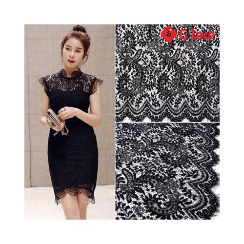 GLace 3M/Lot 150cm width higth quality Lace Fabric Pajama eyelash lace Fabric Wedding dress accessories curtain lace TX060