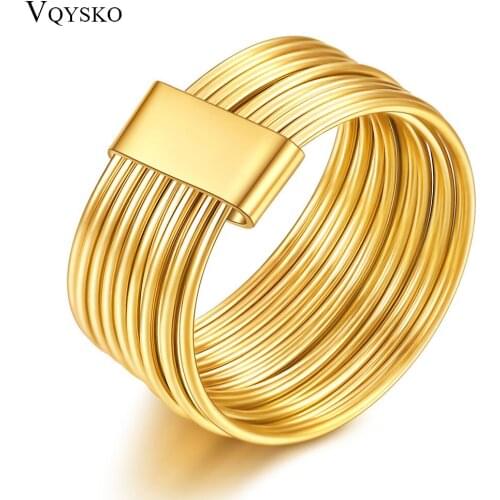 Gold Color Tungsten Rings For Men Fashion Jewelry 316L Stainless Steel Brand Wedding Ring For Women bijoux Party Accessories