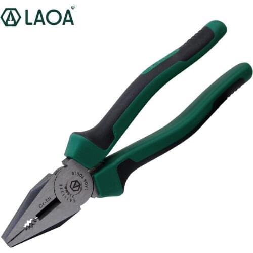 LAOA Industrial- Grade Combination Pliers Cr-Ni Long Life 6 Inch Princer Pliers Portable Wire Cutter Stripper Hand Tools