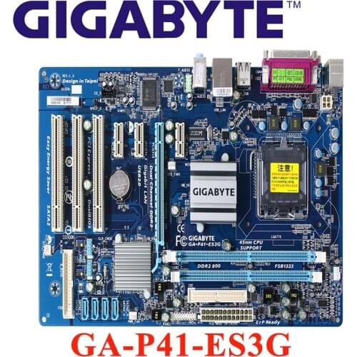 LGA 775 For Intel G41 DDR2 Gigabyte GA-P41-ES3G 100% Motherboard For USB2.0 8GB SATA II P41-ES3G Desktop Mainboard P41 ES3G Used