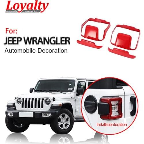Loyalty for Jeep Wrangler JL 2018 2019 Rear Light Lamp Tail Trunk Frame Cover Protector Sticker Car Accessories