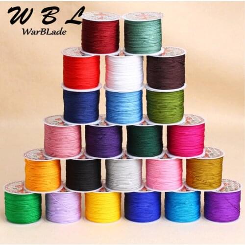 100M 0.8mm 1mm 1.5mm 2mm Nylon Cord Jewelry Making Accessories Cotton Cord Thread String DIY Tassels Beading Braided Bracelet