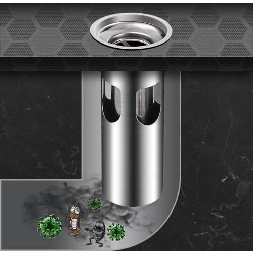 Floor Drain Seal Drain Deodorant Gravity Flip Cover Stainless Steel Odor-proof Insect-proof Shower Room Anti-clogging