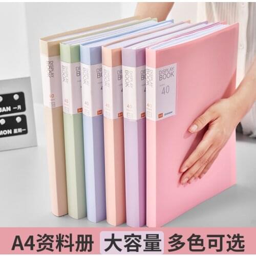 A4 folder 60-page booklet multi-layer transparent insert Information file folder For students to keep papers in music folder