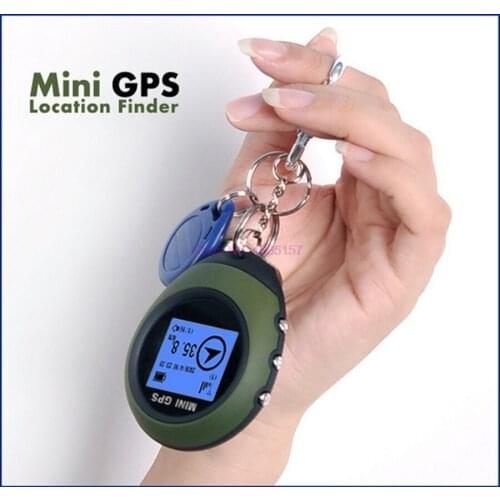By dhl or fedex 50pcs hot Keychain Handheld Mini GPS Navigation USB Rechargeable Locator Tracker with Compass For Outdoor
